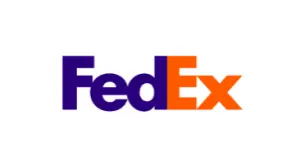 FedEx logo, international transport and logistics operator