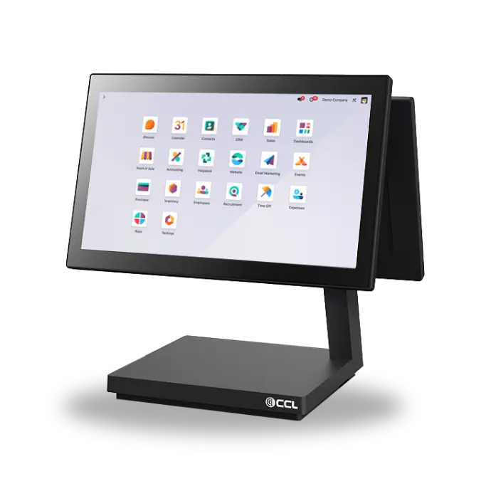 Odoo-approved POS terminal – reliable and modern for retail stores CCL POS terminal running Odoo POS apps for retail use