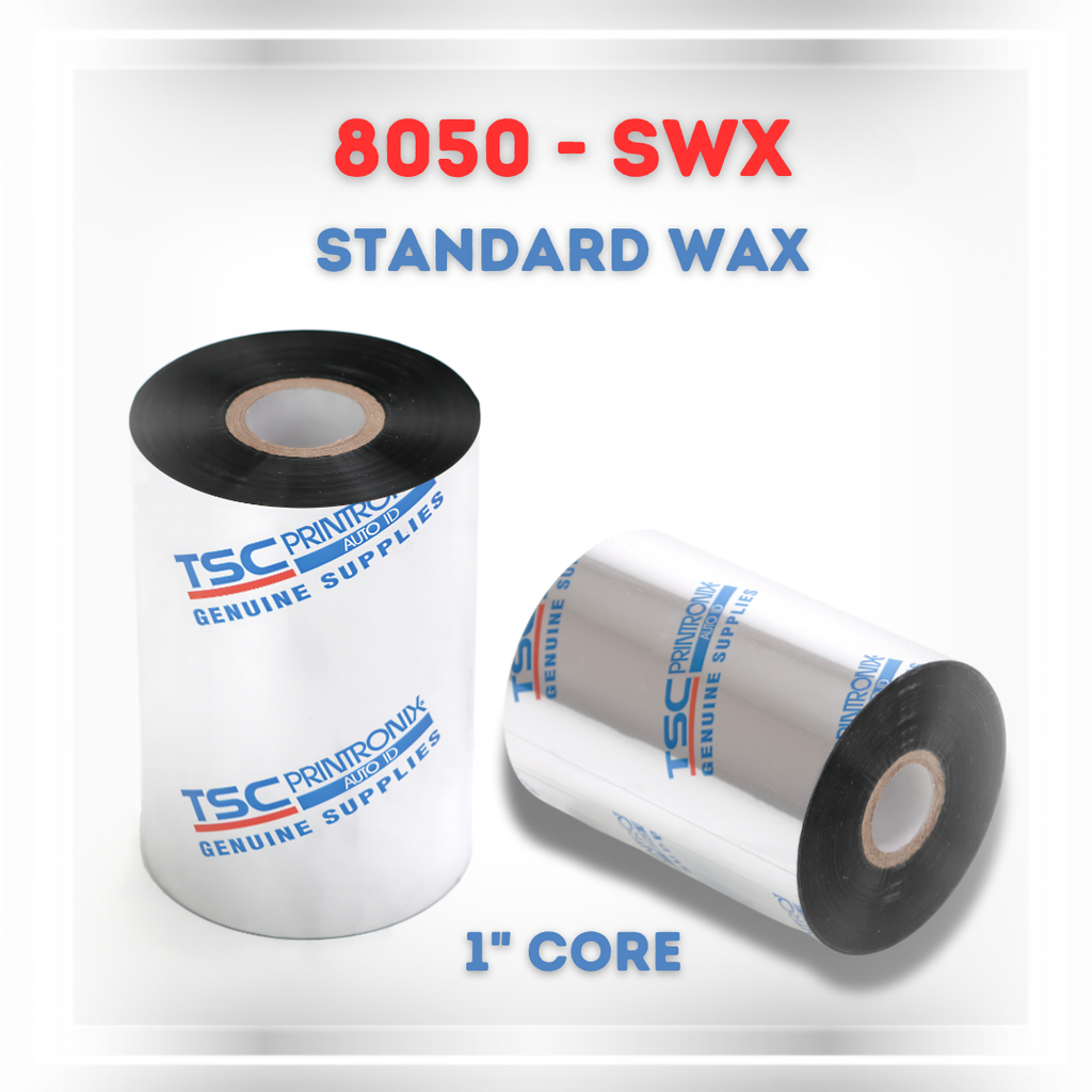 120mm x 300M 8050-SWX STANDARD WAX,1"CORE,12 ROLLS/CTN