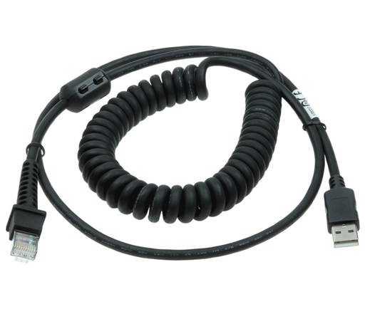 [90A052285] Cable, USB-A, TPUW, Coiled, Black, 2.4m for GD4500